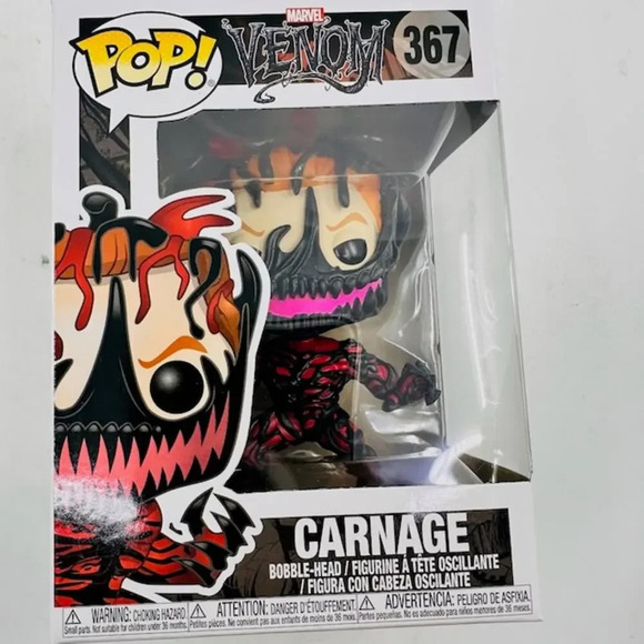 NEW Funko Pop! Marvel Venom Carnage Bobblehead #367 - Picture 2 of 9
